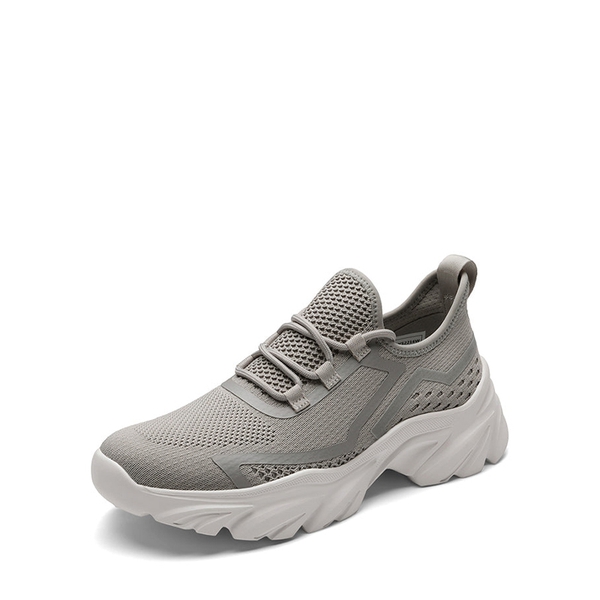 Breathable Non-Slip Knit Sneakers - GREY -  0