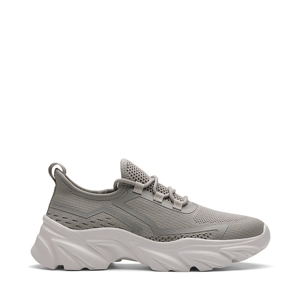Breathable Non-Slip Knit Sneakers - GREY - 1