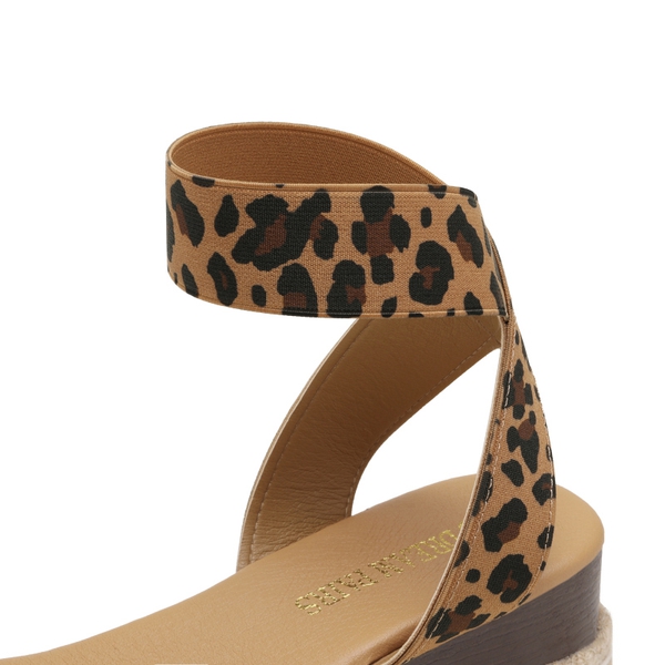 Ankle Strap Espadrilles Platform Sandals - LEOPARD - 3