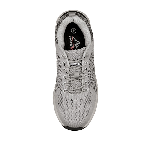 Men's Toe Cap Knitted Work Shoes - GREY - 3