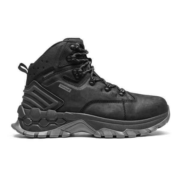 [Polar Bear Series] Men's Waterproof Trekking Trail Non-Slip Hiking Bootsccc - BLACK - 4