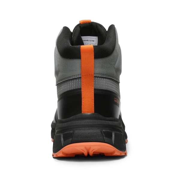 Men's Waterproof Lightweight Hiking Boots - GREY-ORANGE - 4