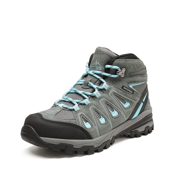 Women's Waterproof Hiking Boots - GREY BLUE -  0