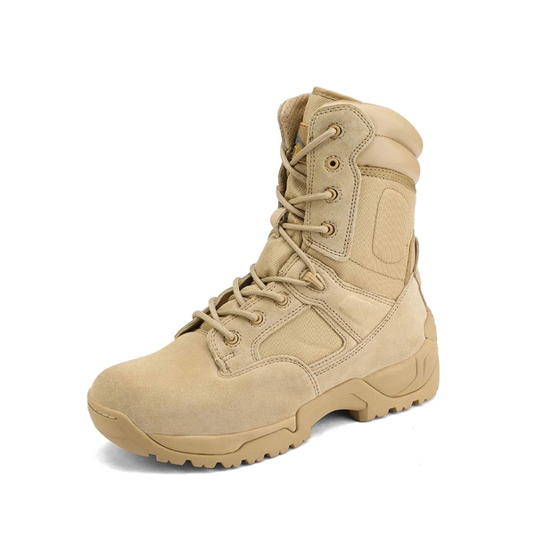 Men's Tactical Combat Work Boots【Wide Fit】 - SAND -  0