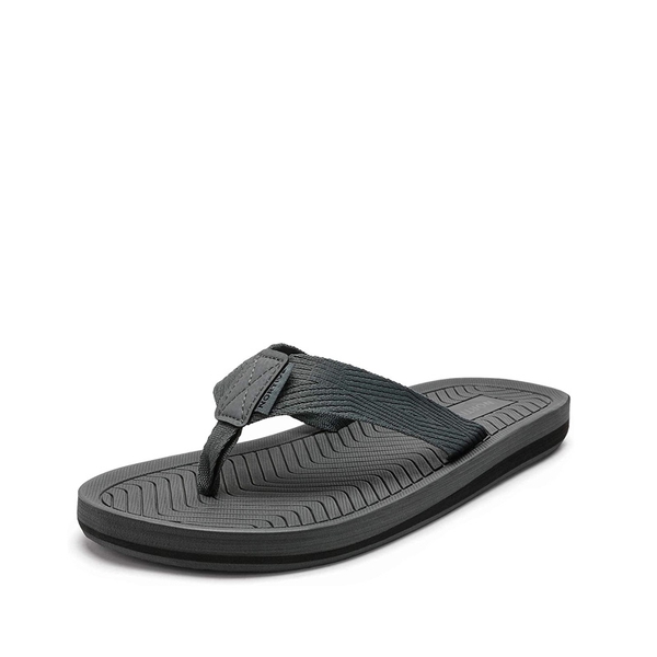 Men's Canvas Flip Flops - DARK GREY -  0