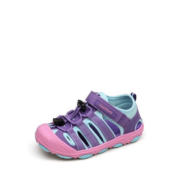 Kids Closed Toe Athletic Outdoor Sandals - PURPLE BLUE -  0