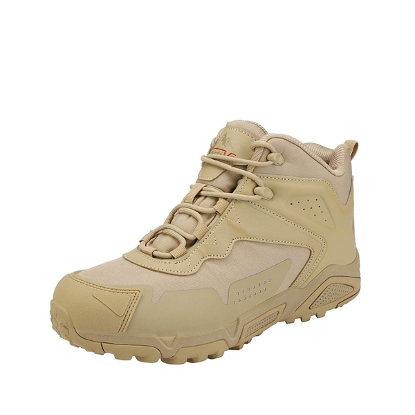 Men's Waterproof Synthetic Leather Hiking Boots - BEIGE -  0