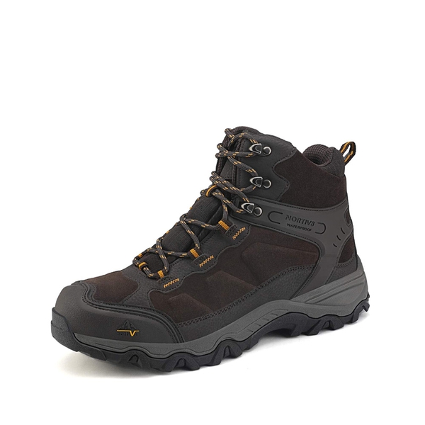 Men's Waterproof Hiking Boots - BROWN -  0