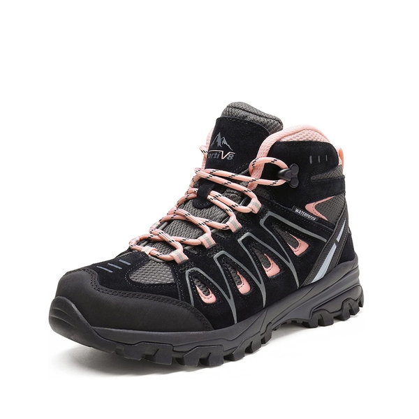 Women's Waterproof Hiking Boots - BLACK PINK -  0