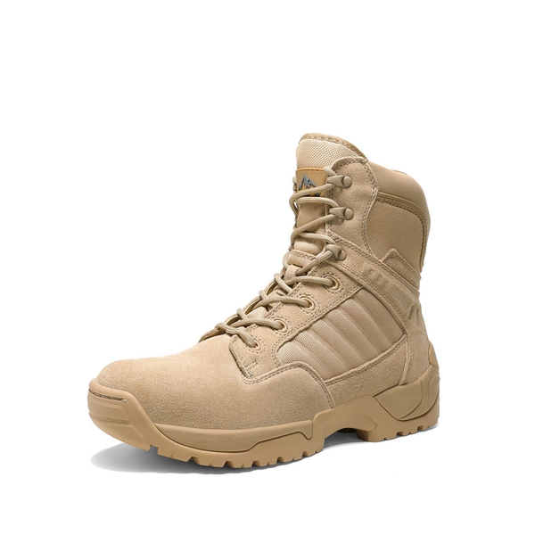 Men's Military Wide Fit Work Boots【Wide Fit】 - SAND -  0