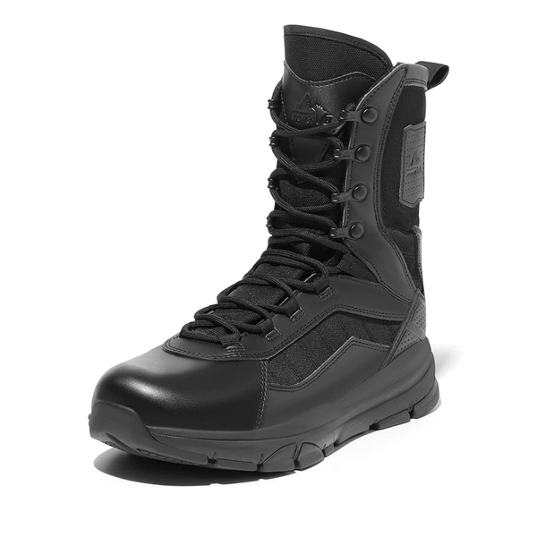 Men's Lightweight Military Combat Work Boots - BLACK -  0