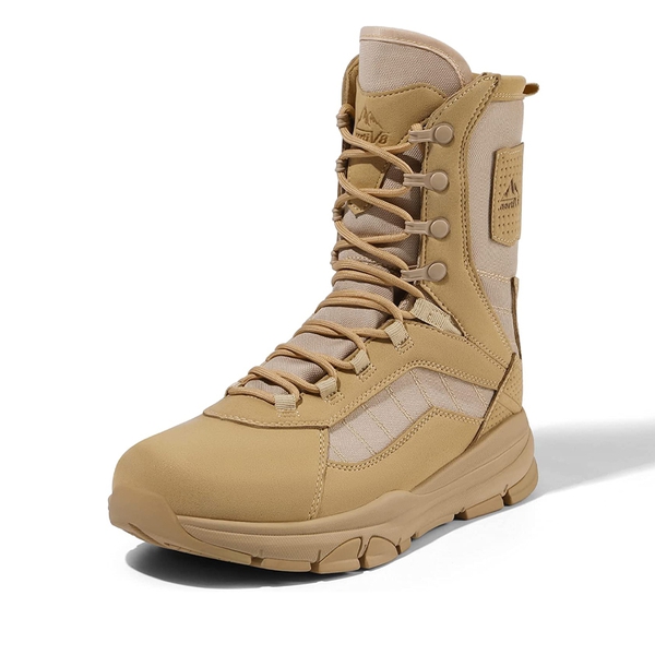 Men's Lightweight Military Combat Work Boots - SAND -  0