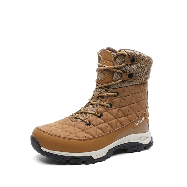 Women's Lace Up Winter Snow Boots - TAN -  0