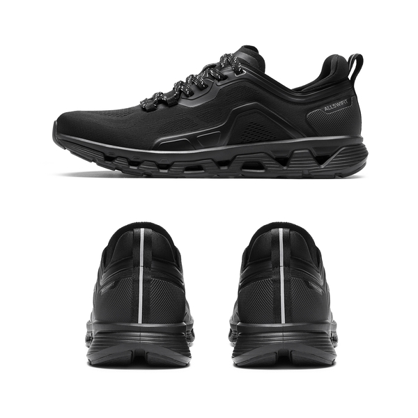 Athletic Walking Shoes - ALL BLACK - 7