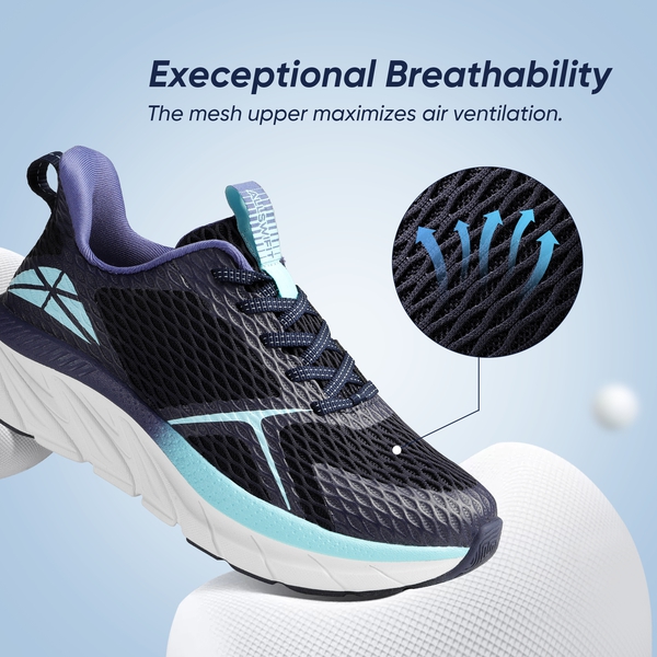 [Cloud Walker] Women's Athleisure Sneakers - BLUE - 6