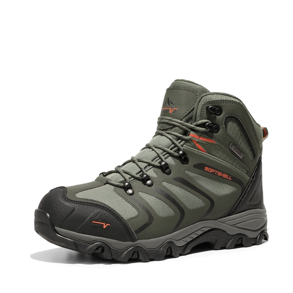 [Armadillo Series] Women's & Men's Wide Waterproof Hiking Boots【Wide Fit】 - OLIVE-BLACK-ORANGE -  0