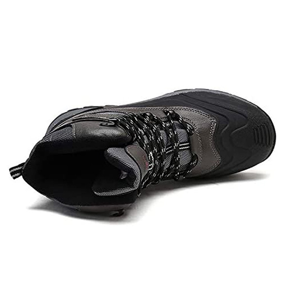 Men's Waterproof Thinsulate Fur Snow Boots【Wide Fit】 - BLACK-GREY - 1
