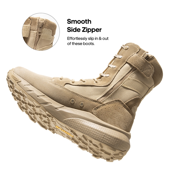 Men's Breathable Tactical Military Work Boots - SAND - 5