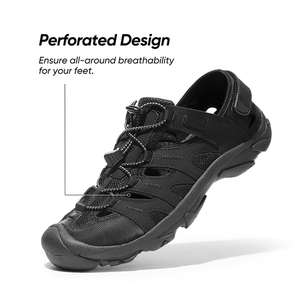 Men's Closed-Toe Non-Slip Sport Sandals - BLACK - 2