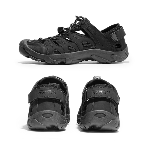 Men's Closed-Toe Non-Slip Sport Sandals - BLACK - 5