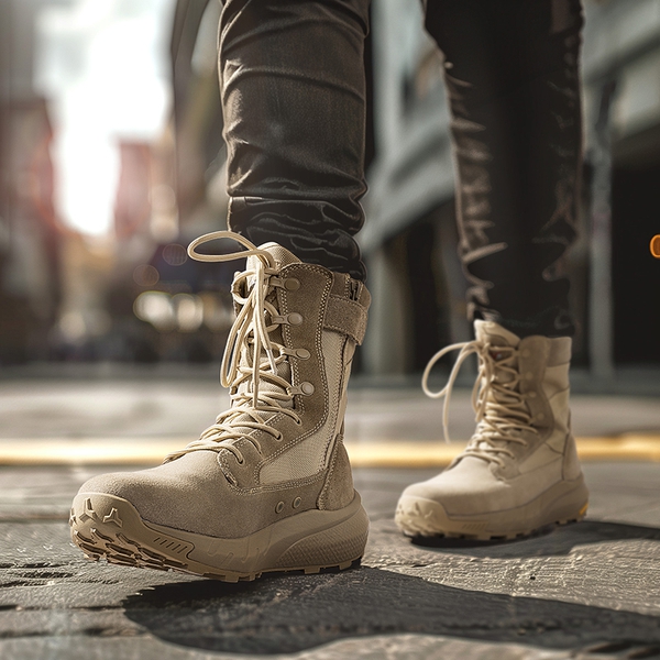 Men's Breathable Tactical Military Work Boots - SAND - 6