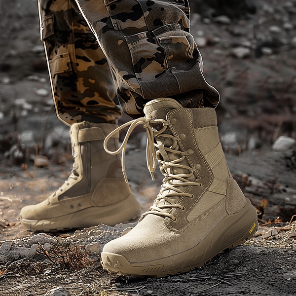 Men's Breathable Tactical Military Work Boots - SAND - 7