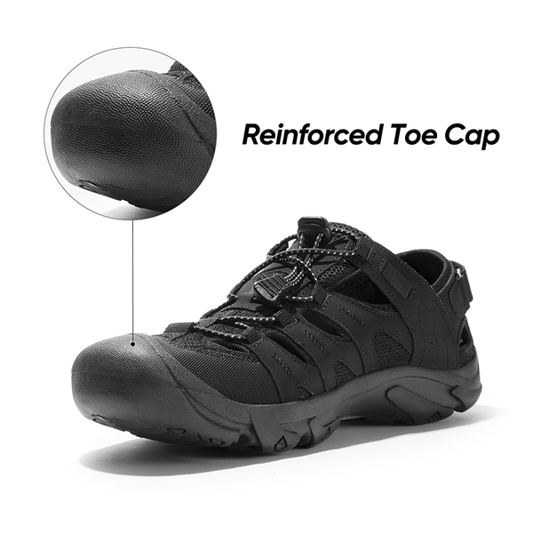 Men's Closed-Toe Non-Slip Sport Sandals - BLACK - 3