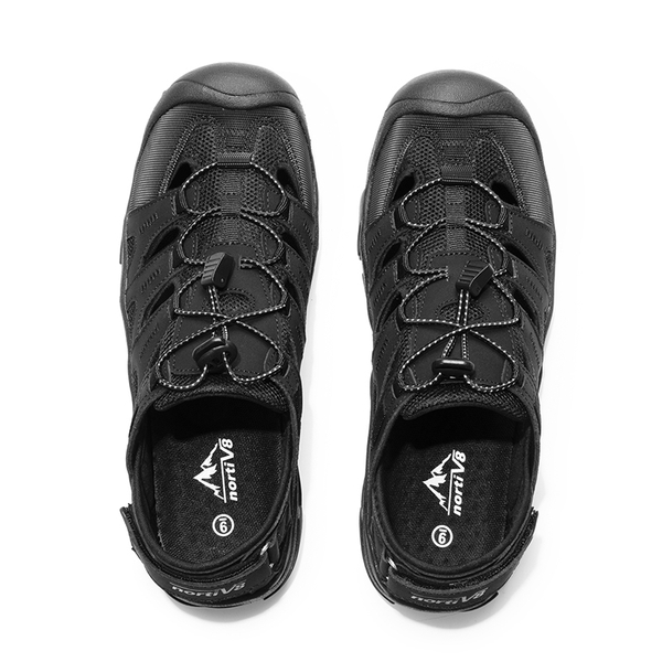 Men's Closed-Toe Non-Slip Sport Sandals - BLACK - 6