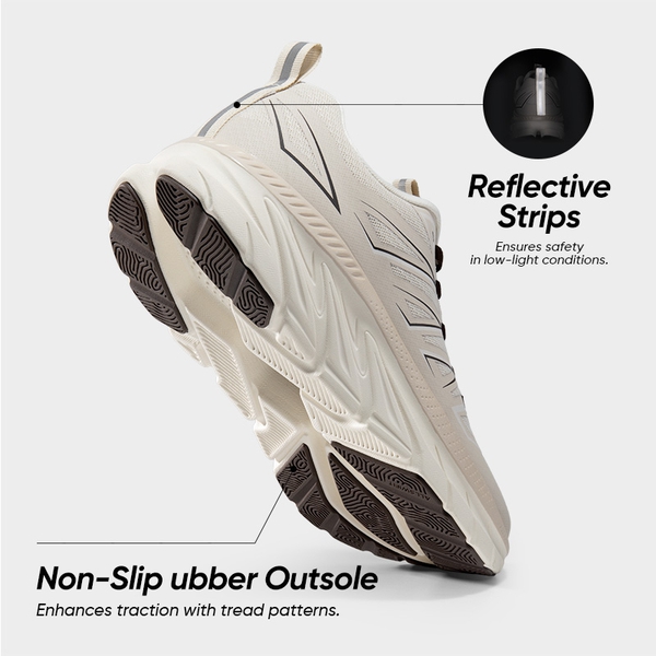 [ActiveSwift] Women's Comfortable Lifestyle Mesh Sneakers - IVORY - 4