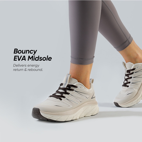 [ActiveSwift] Women's Comfortable Lifestyle Mesh Sneakers - IVORY - 1