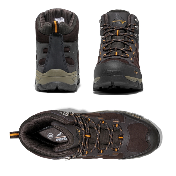 Men's Waterproof Hiking Boots - BROWN - 3
