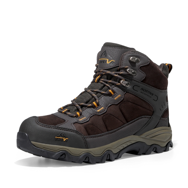 Men's Waterproof Hiking Boots - BROWN -  0