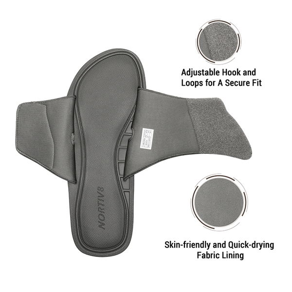 Men's Slide Sandals with Arch Support - GREY - 3