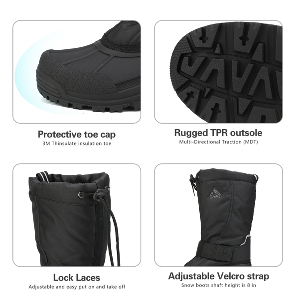 Men's Tall Snow Boots - BLACK - 2