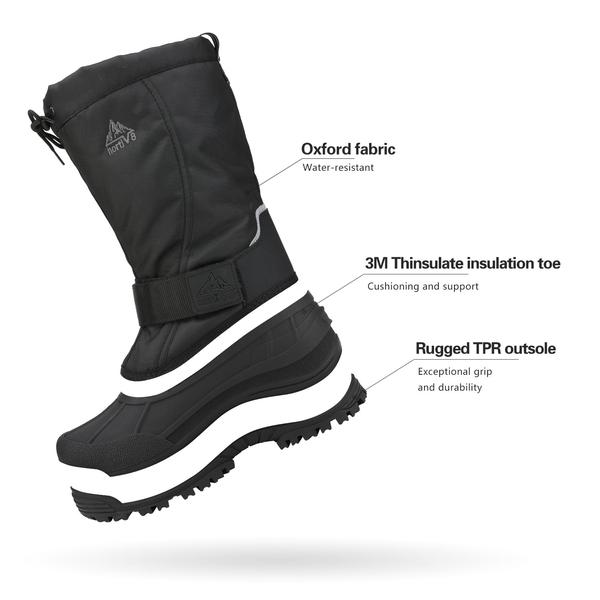 Men's Tall Snow Boots - BLACK - 4