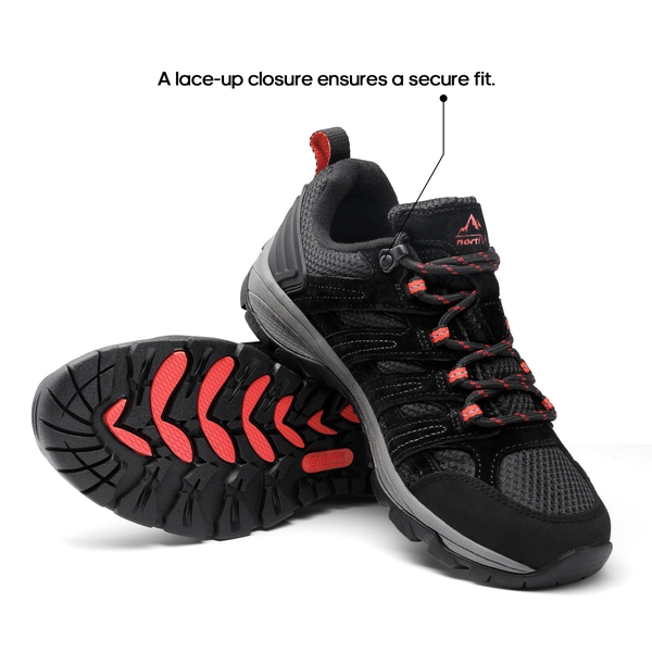 Women's Breathable Lightweight Hiking Shoes - BLACK - 3
