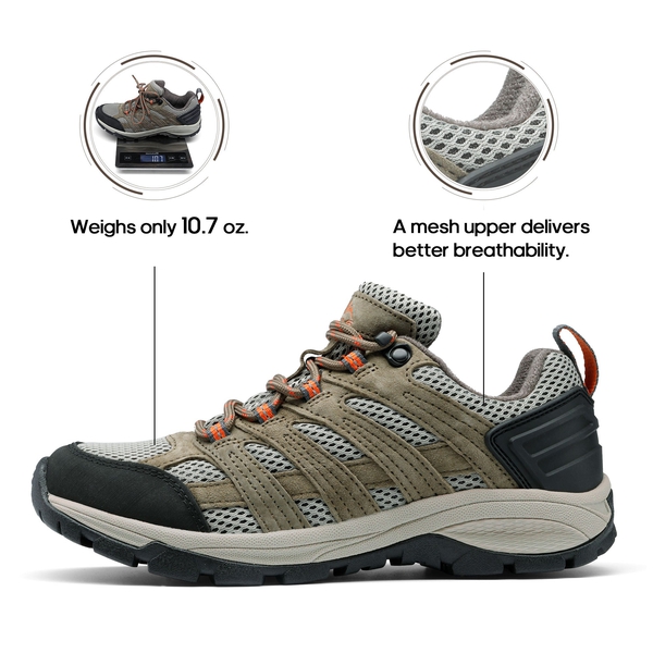 Women's Breathable Lightweight Hiking Shoes - KHAKI - 2