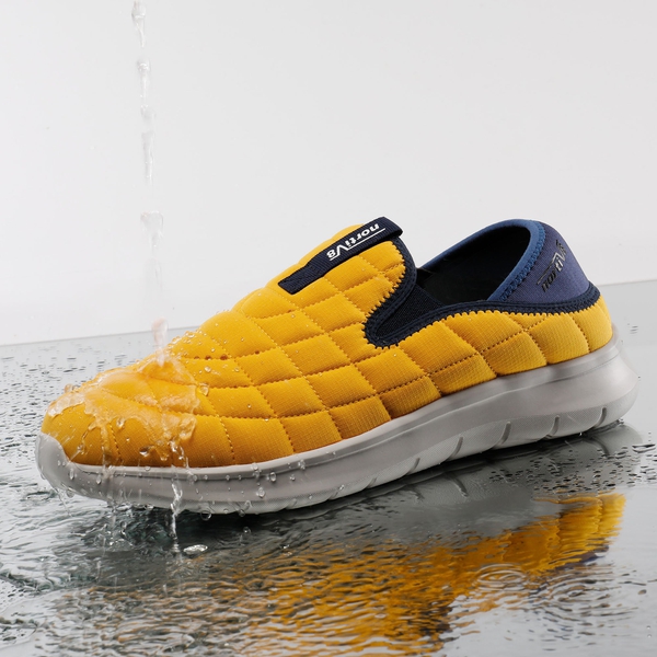 Unisex Hiking Slip-On Walking Shoes - GOLDEN - 4
