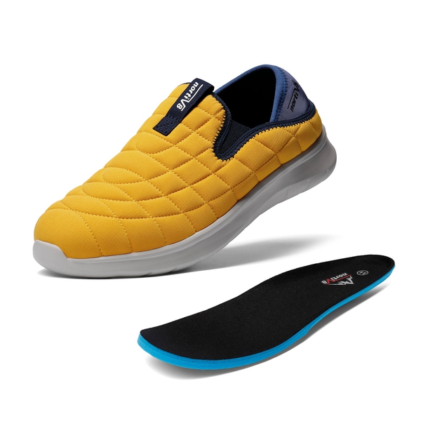 Unisex Hiking Slip-On Walking Shoes - GOLDEN - 5